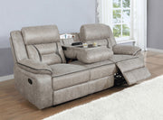 Greer Upholstered Motion Reclining Sofa - Taupe