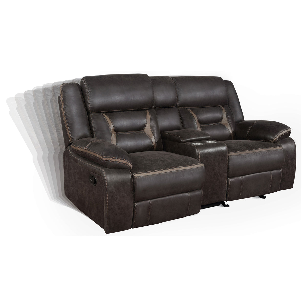 Greer 3-piece Upholstered Reclining Sofa Set - Brown
