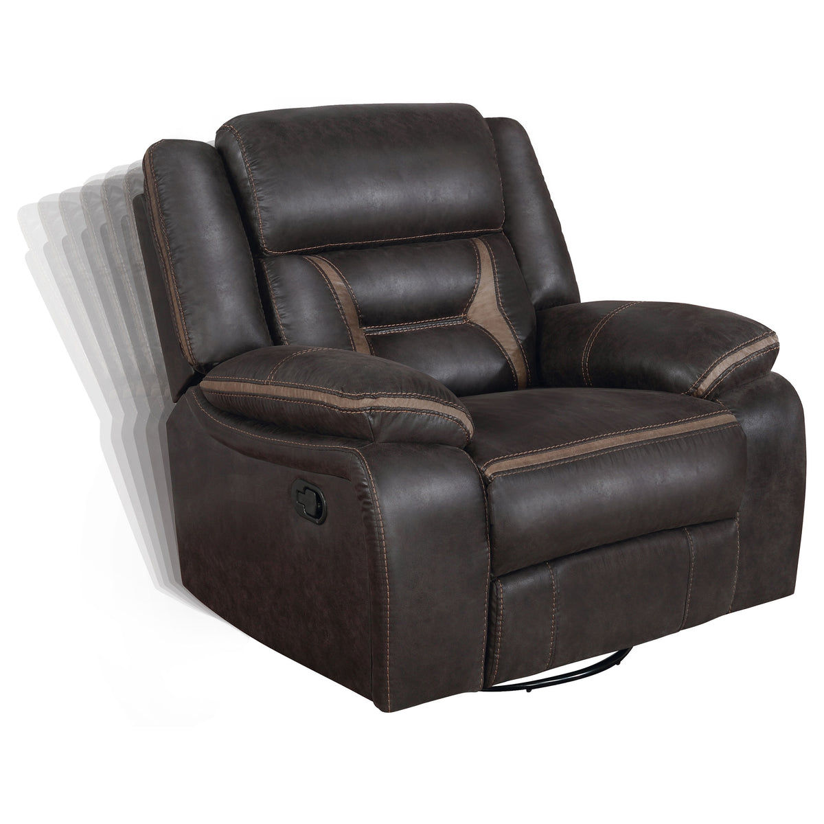 Greer 3-piece Upholstered Reclining Sofa Set - Brown