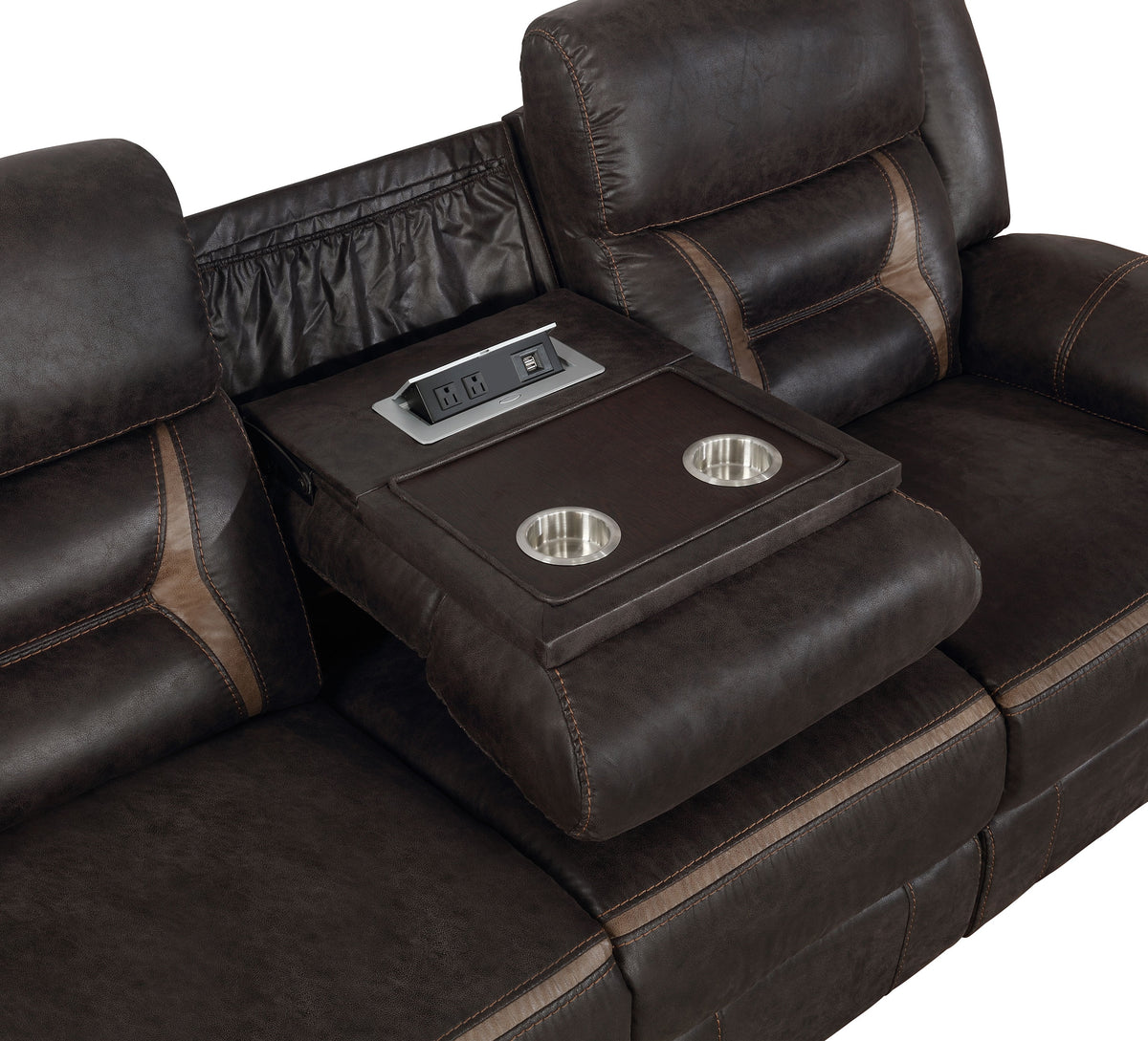 Greer 3-piece Upholstered Reclining Sofa Set - Brown