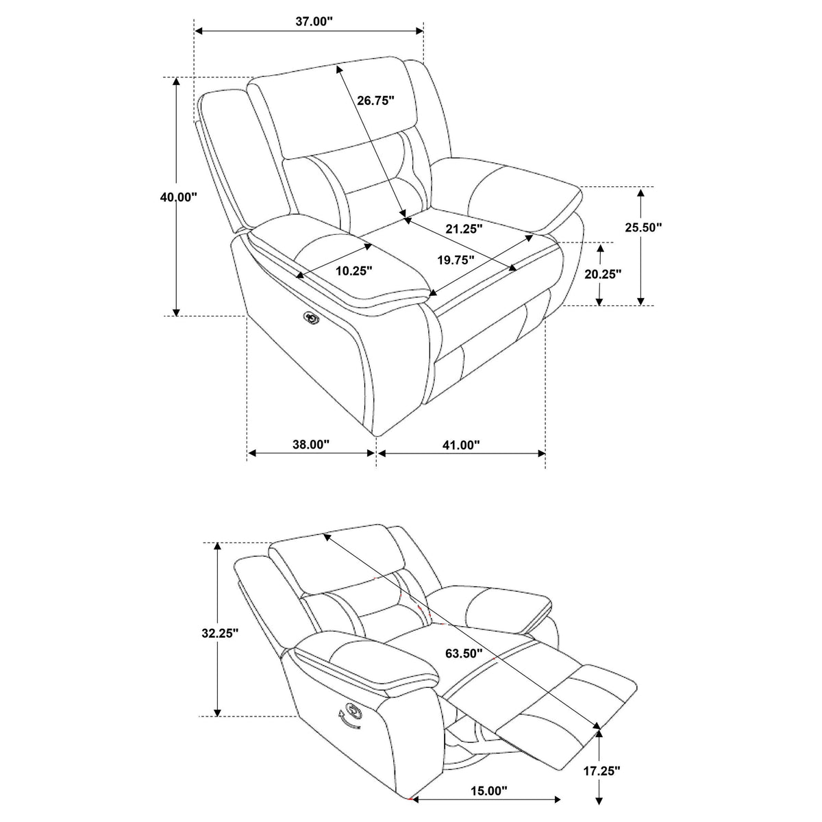 Greer 3-piece Upholstered Reclining Sofa Set - Brown