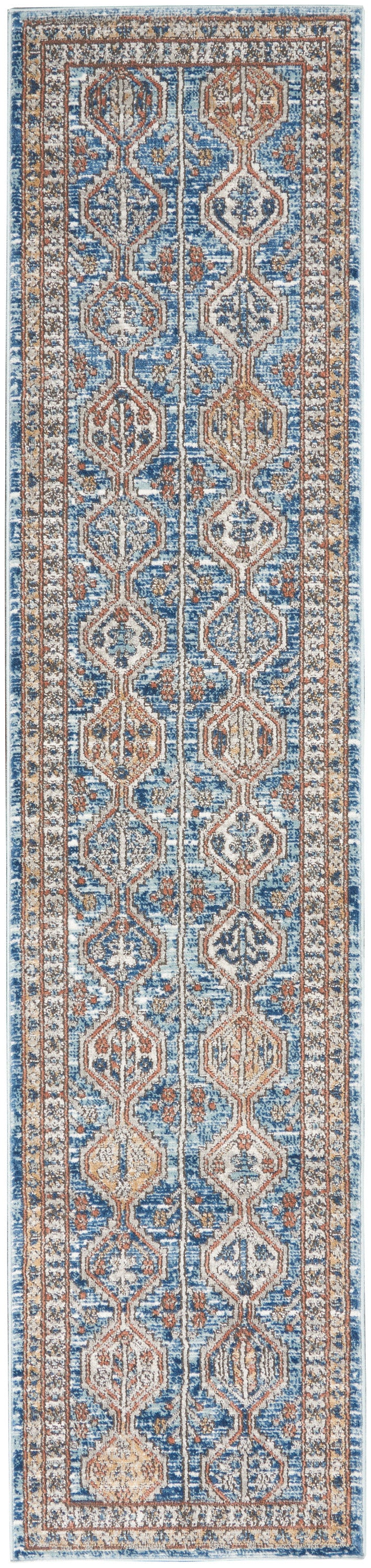Quarry QUA15 Blue Multicolor Rug - Runner