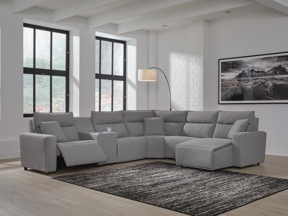 Modmax II 6-Piece Power Reclining Sectional with Chaise and Console Next-Gen Nuvella™