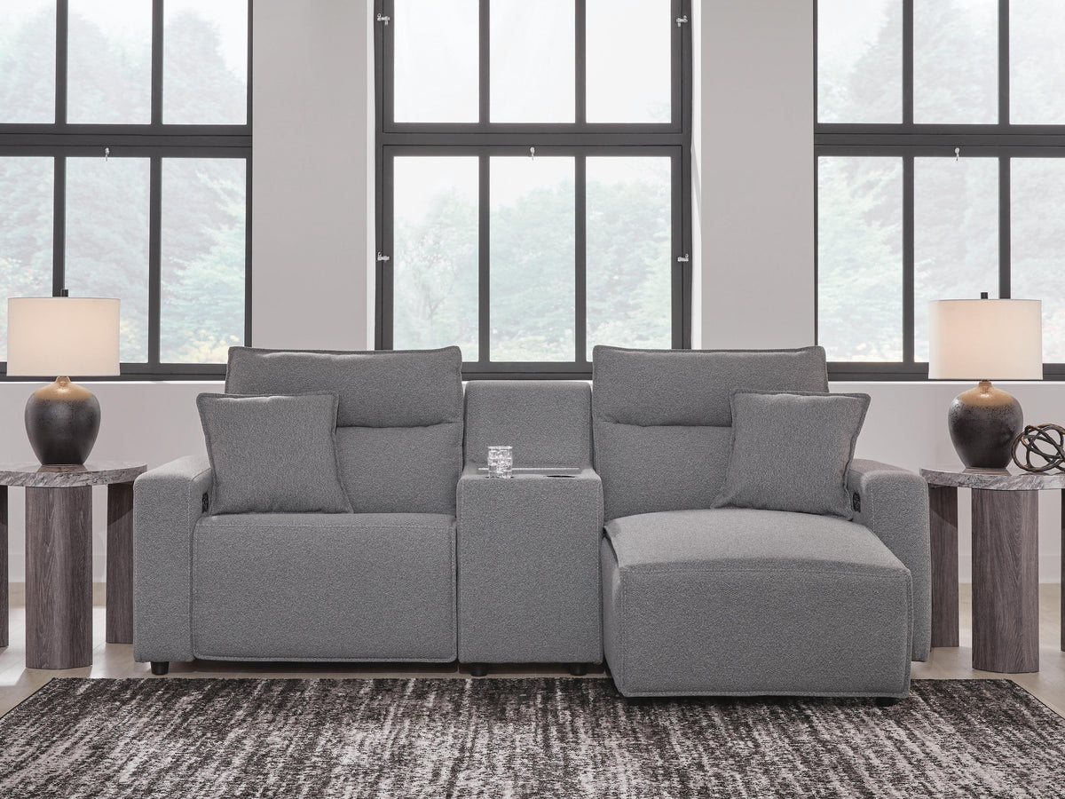 Modmax II 3-Piece Power Reclining Sectional with Chaise and Console Next-Gen Nuvella™