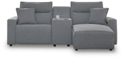 Modmax II 3-Piece Power Reclining Sectional with Chaise and Console Next-Gen Nuvella™