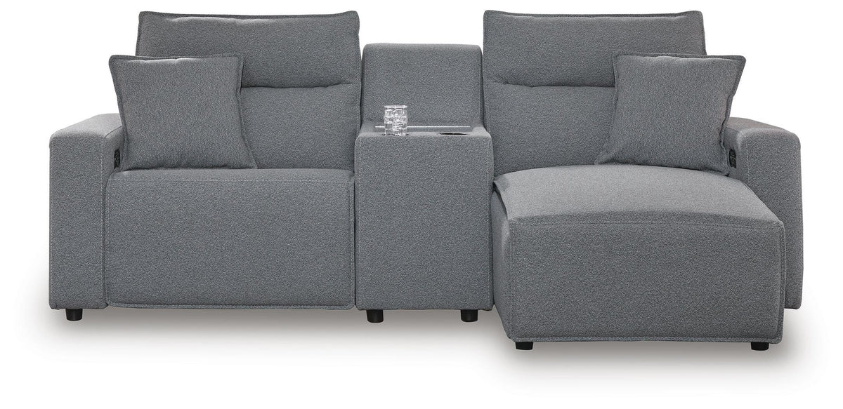 Modmax II 3-Piece Power Reclining Sectional with Chaise and Console Next-Gen Nuvella™