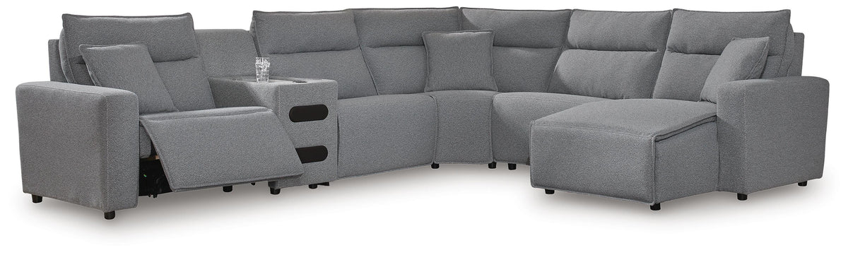 Modmax II 6-Piece Reclining Sectional with Chaise and Audio Console Next-Gen Nuvella™