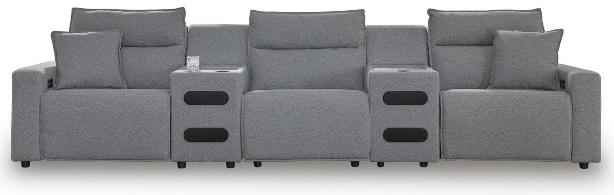 Modmax II 5-Piece Power Reclining Sectional with Audio Consoles Next-Gen Nuvella™
