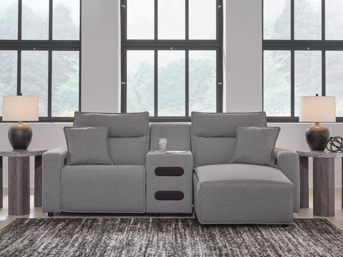 Modmax II 3-Piece Power Reclining Sectional with Chaise and Audio Console Next-Gen Nuvella™