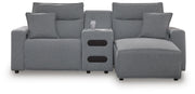 Modmax II 3-Piece Power Reclining Sectional with Chaise and Audio Console Next-Gen Nuvella™