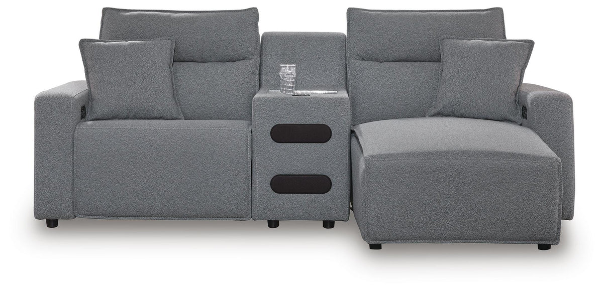 Modmax II 3-Piece Power Reclining Sectional with Chaise and Audio Console Next-Gen Nuvella™