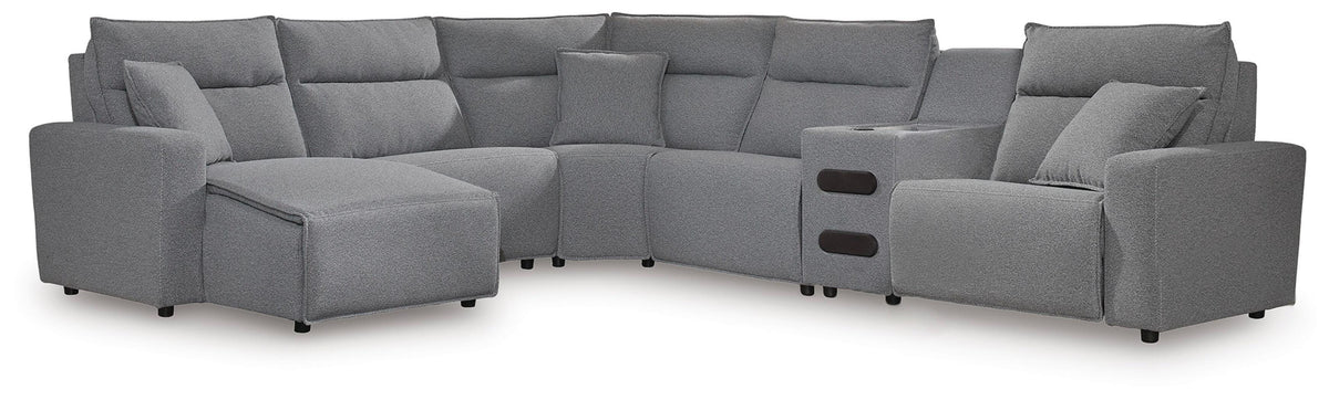 Modmax II 6-Piece Reclining Sectional with Chaise and Audio Console Next-Gen Nuvella™