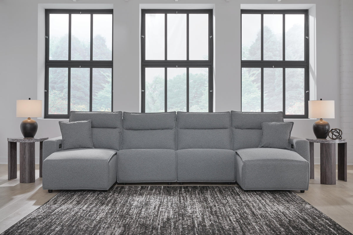 Modmax II 4-Piece Reclining Sectional with Double Chaise Next-Gen Nuvella™