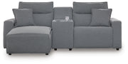 Modmax II 3-Piece Power Reclining Sectional with Chaise and Console Next-Gen Nuvella™