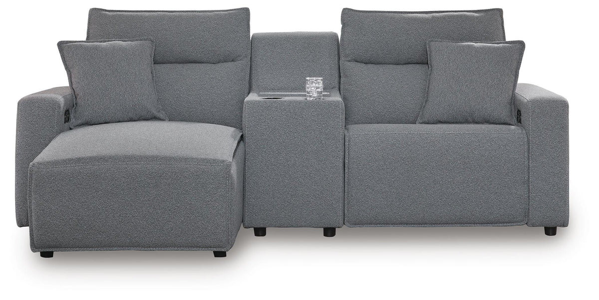 Modmax II 3-Piece Power Reclining Sectional with Chaise and Console Next-Gen Nuvella™
