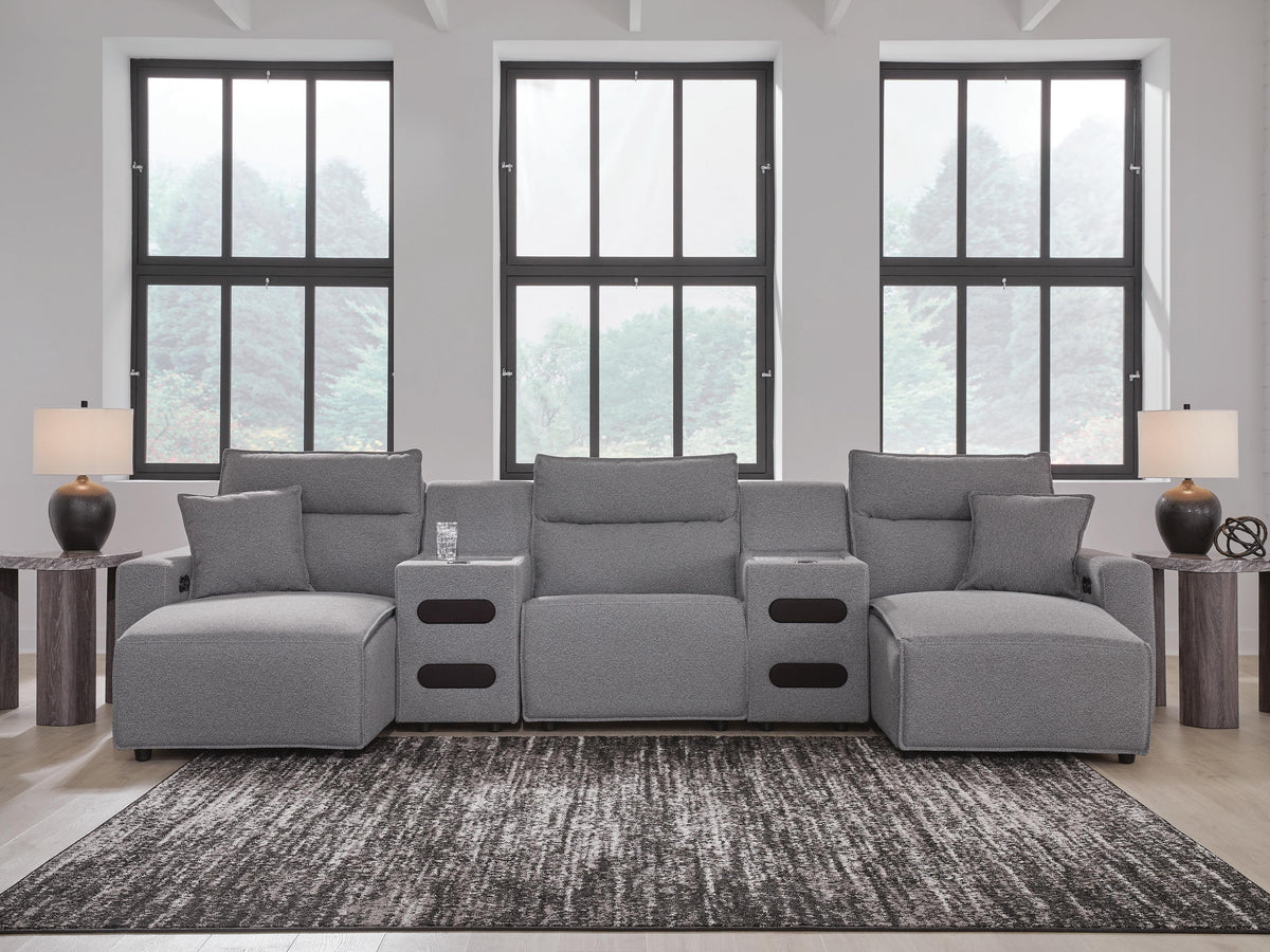 Modmax II 5-Piece Power Reclining Sectional with Chaise and Audio Consoles Next-Gen Nuvella™