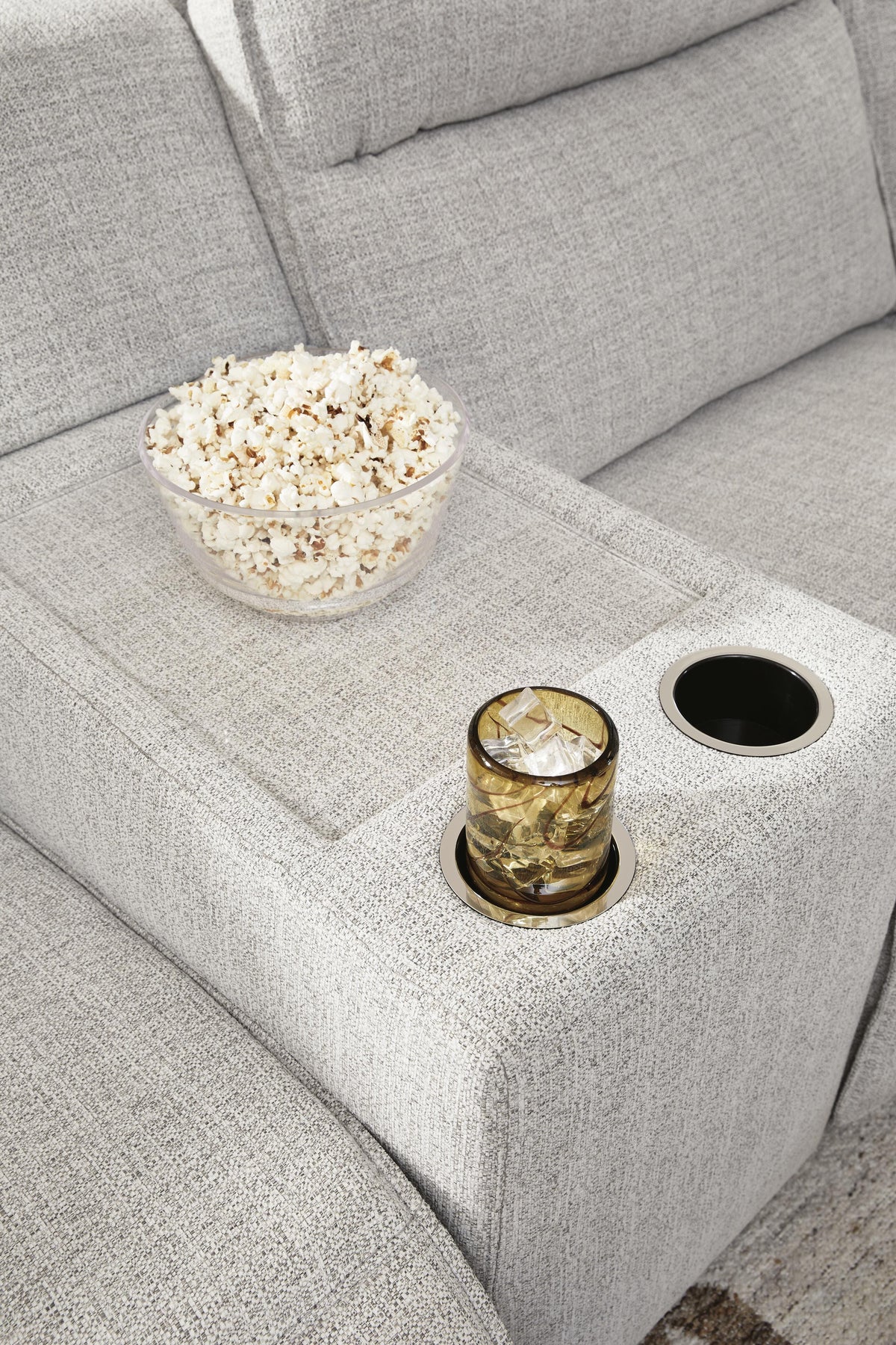 Modmax II 6-Piece Power Reclining Sectional with Chaise and Console Next-Gen Nuvella™ - Stone, Left Arm Facing