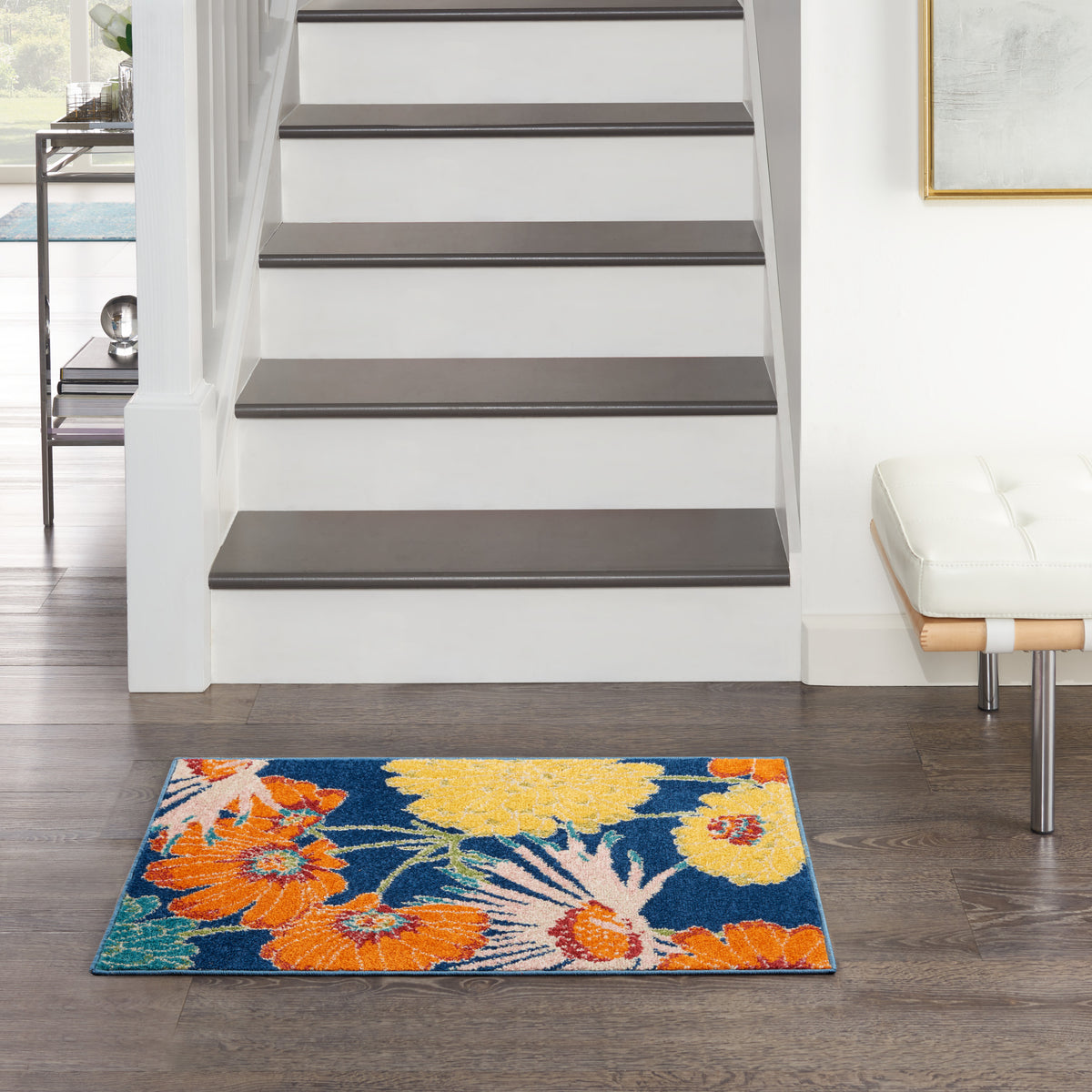Allur ALR06 Navy Multicolor Rug - room scene