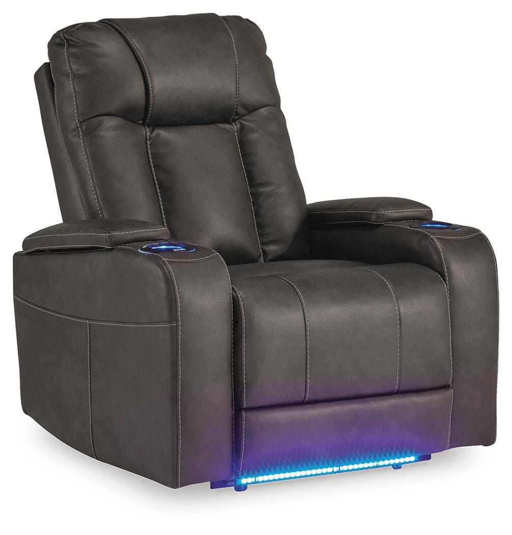 Feazada PWR Recliner/ADJ Headrest Faux Leather