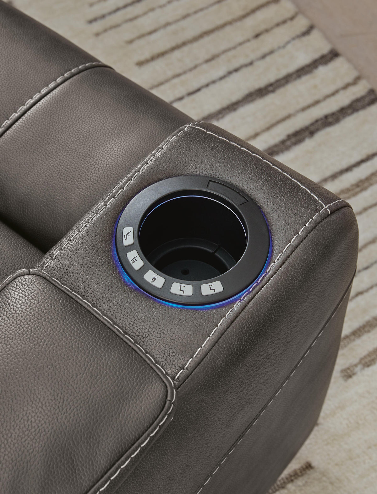 Feazada PWR Recliner/ADJ Headrest Faux Leather
