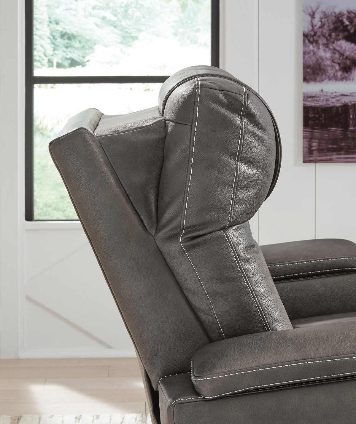 Feazada PWR Recliner/ADJ Headrest Faux Leather