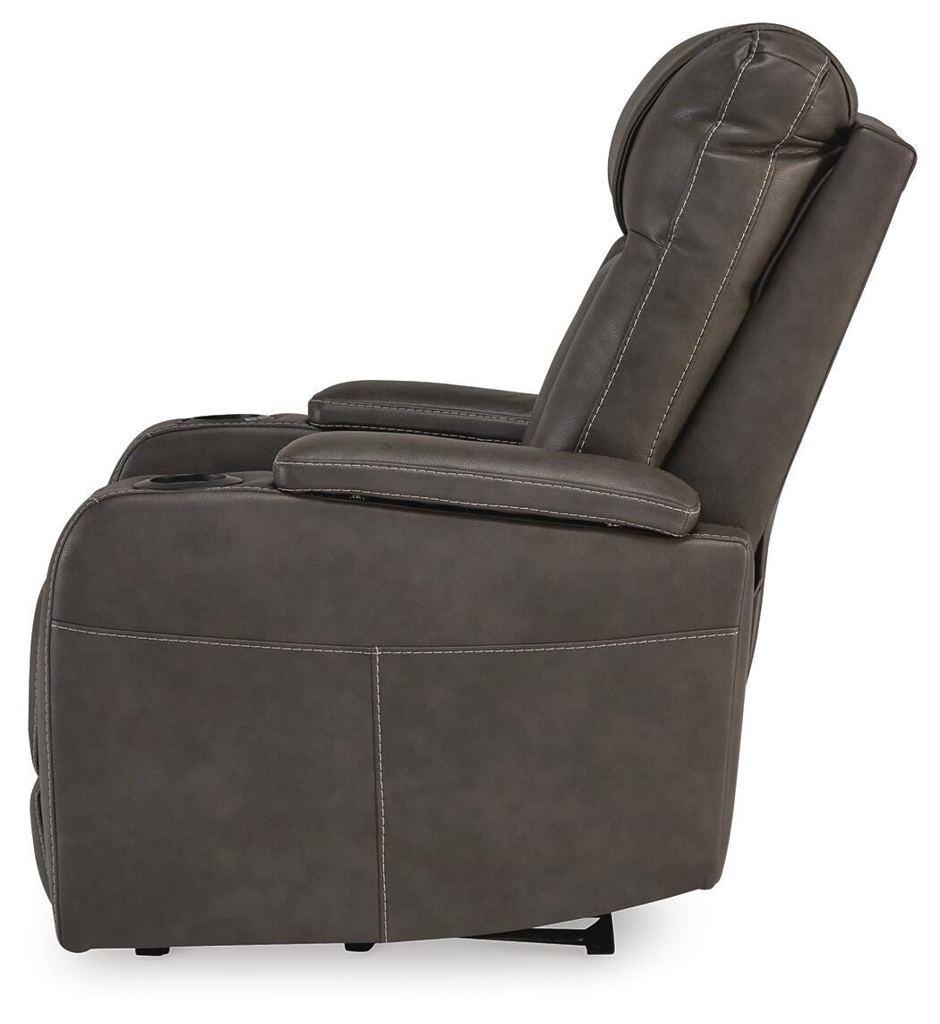 Feazada PWR Recliner/ADJ Headrest Faux Leather