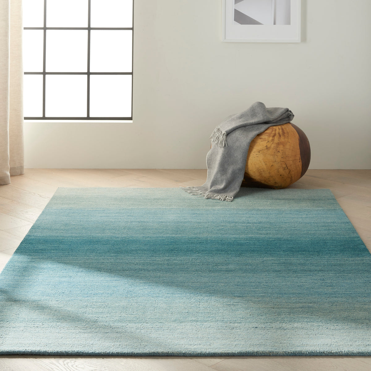 Linear Glow GLO01 Aqua Rug - room scene
