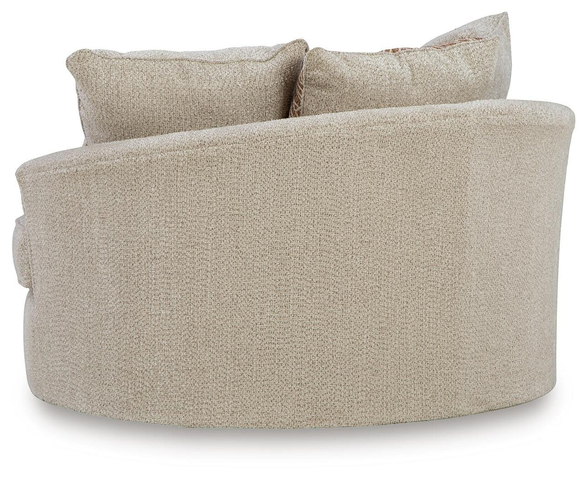 Steelwater Retreat Oversized Swivel Accent Chair Chenille