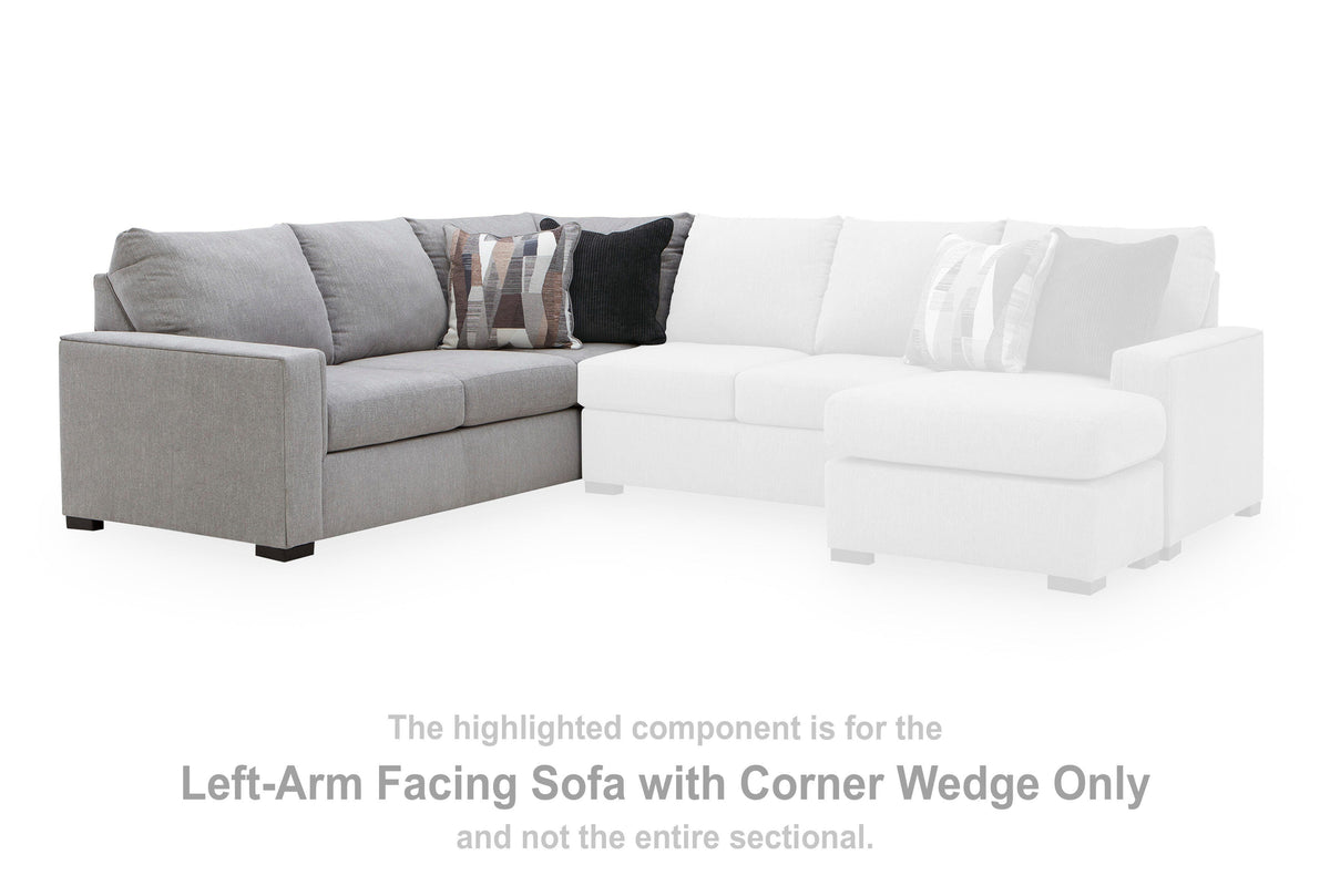 Lakepoint LAF Sofa w/Corner Wedge Chenille