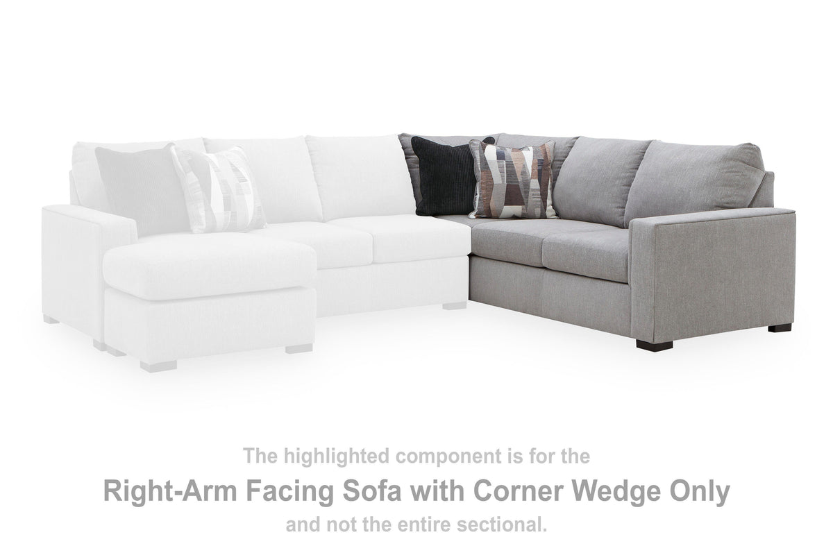 Lakepoint RAF Sofa w/Corner Wedge Chenille