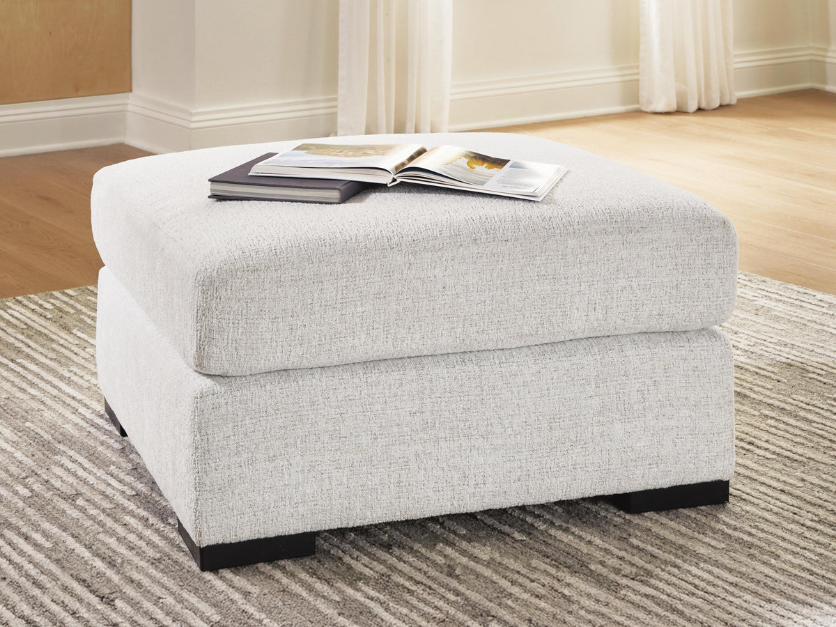 Misty-Lakes Oversized Accent Ottoman Chenille Next-Gen Nuvella™ Performance Fabric