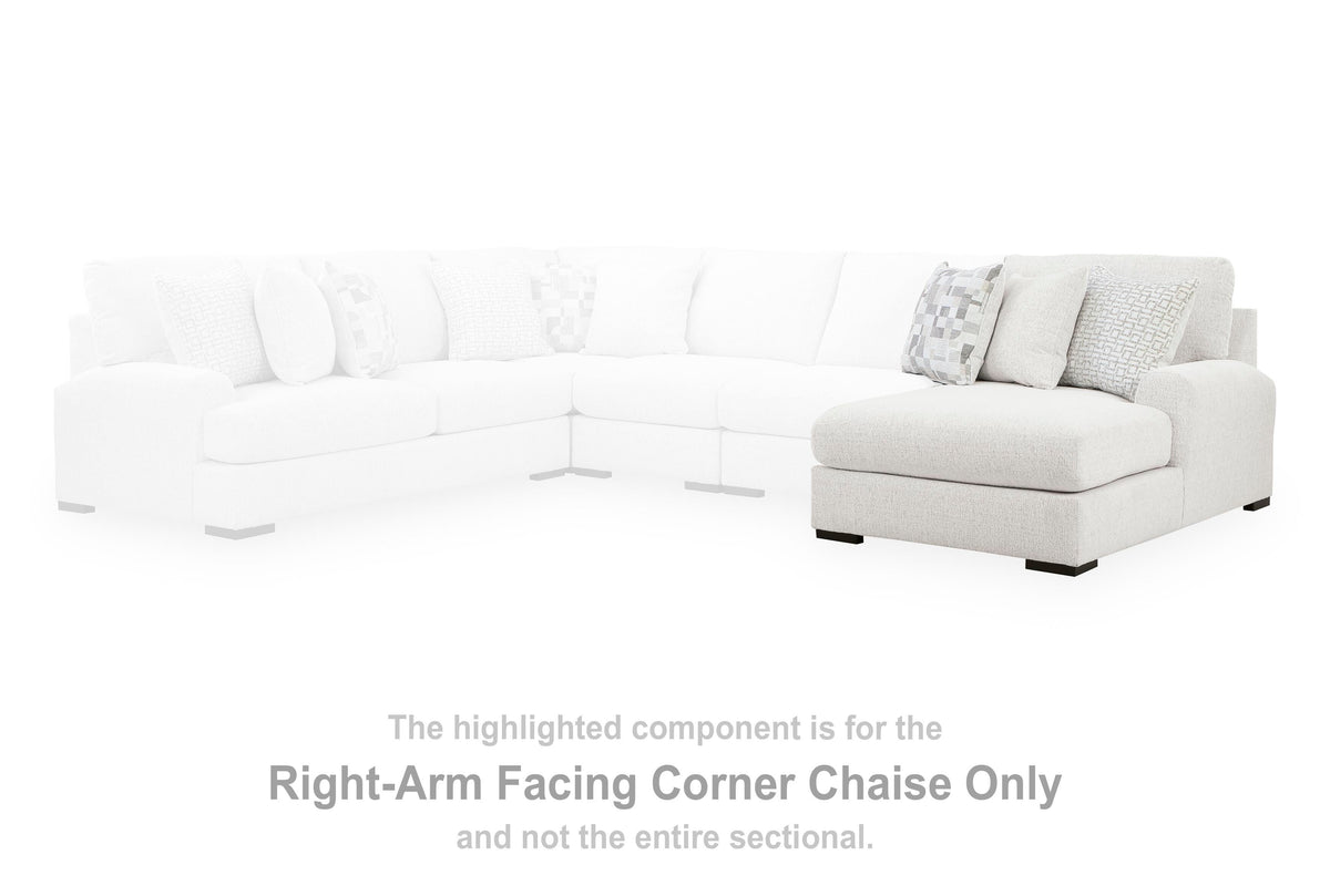 Misty-Lakes RAF Corner Chaise Chenille Next-Gen Nuvella™ Performance Fabric