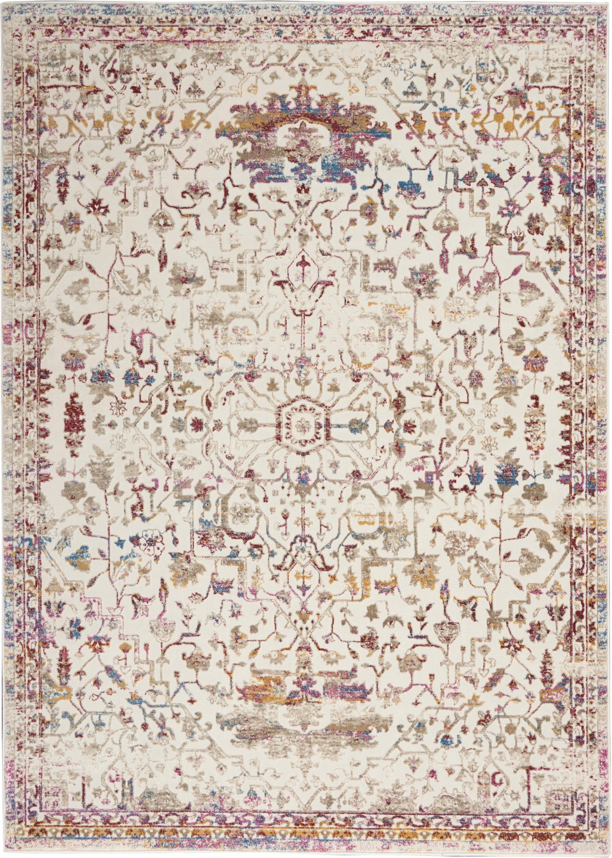 Melody MEL03 Ivory Multicolor Rug - Rectangle