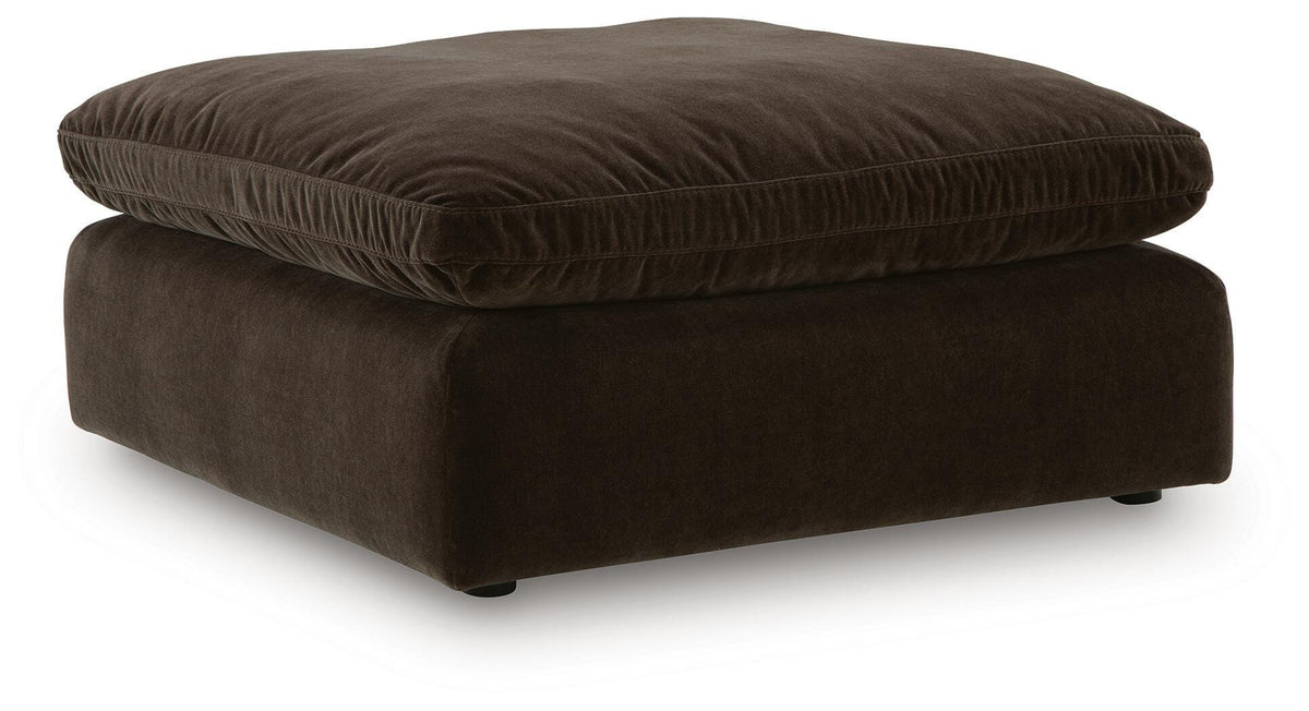 Maxton Heights Oversized Accent Ottoman Velvet Chenille