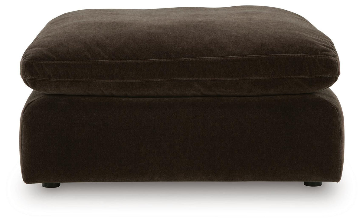 Maxton Heights Oversized Accent Ottoman Velvet Chenille