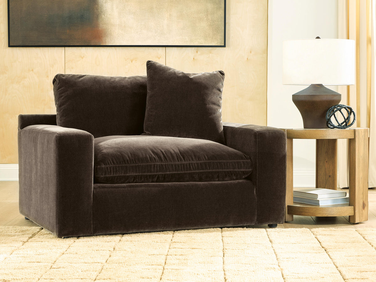 Maxton Heights Chair and a Half Velvet Chenille