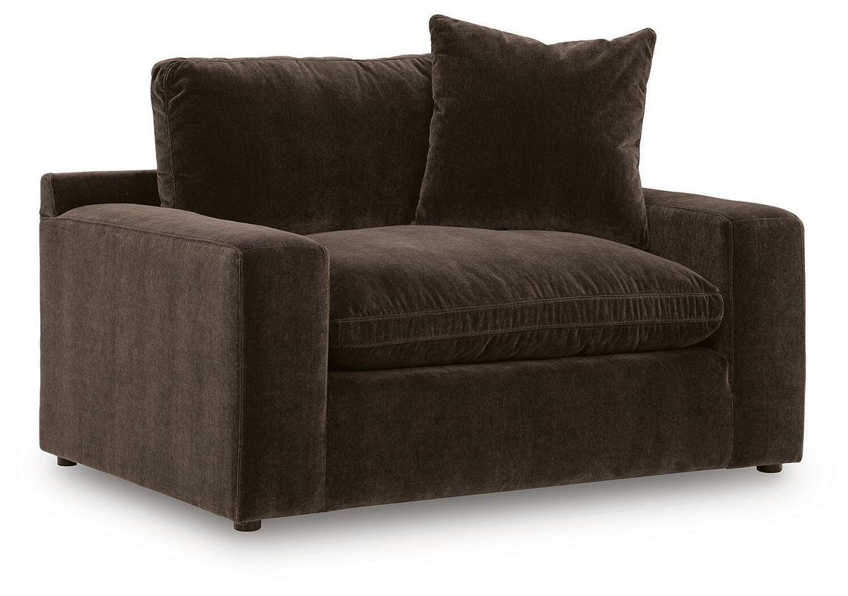 Maxton Heights Chair and a Half Velvet Chenille
