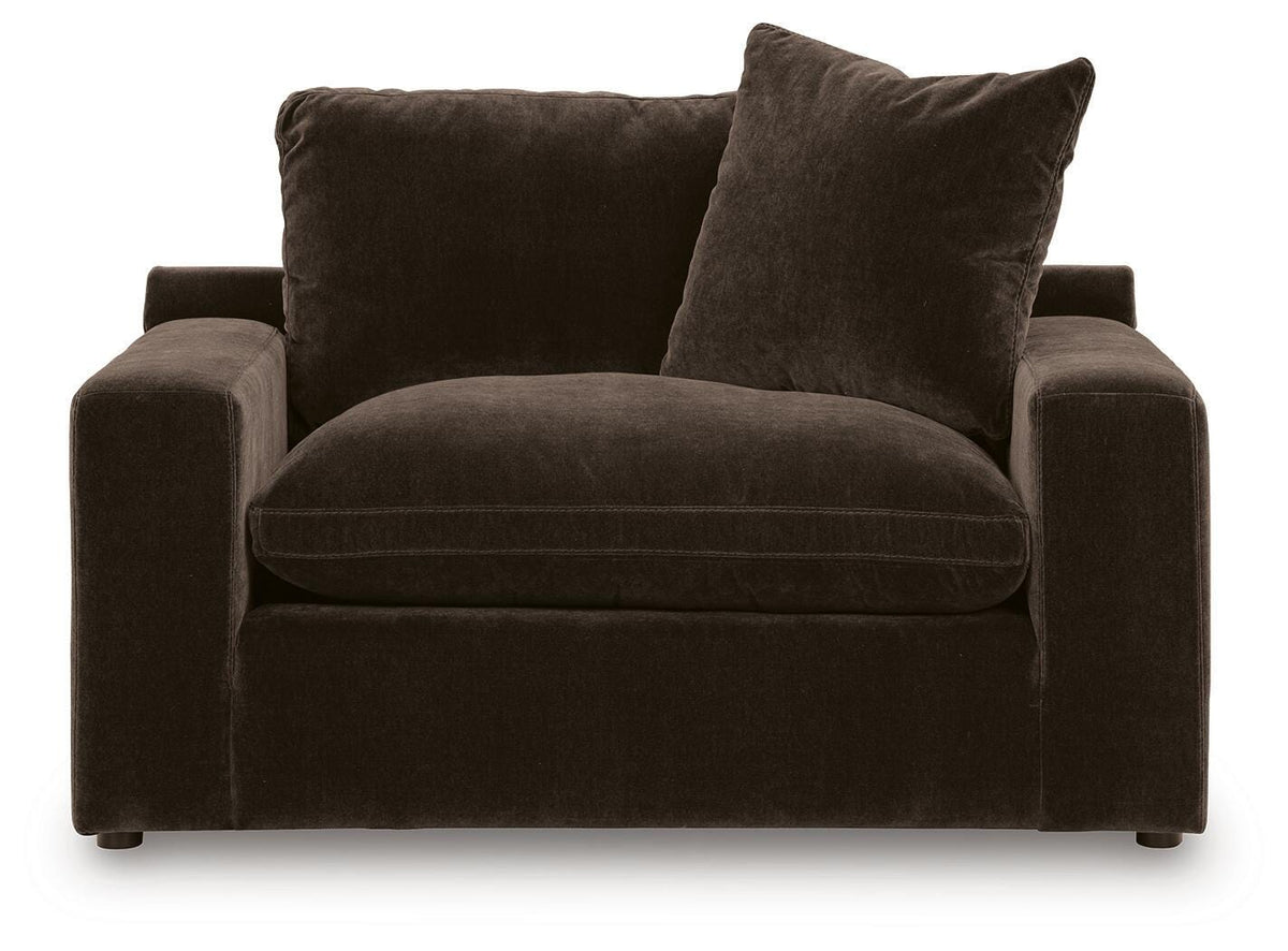 Maxton Heights Chair and a Half Velvet Chenille