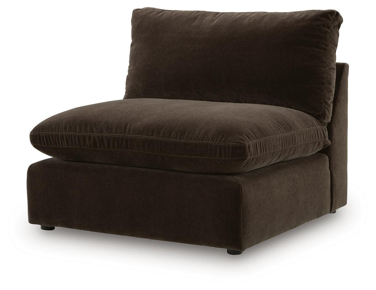 Maxton Heights Armless Chair Velvet Chenille