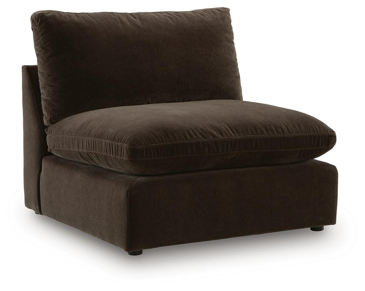 Maxton Heights Armless Chair Velvet Chenille
