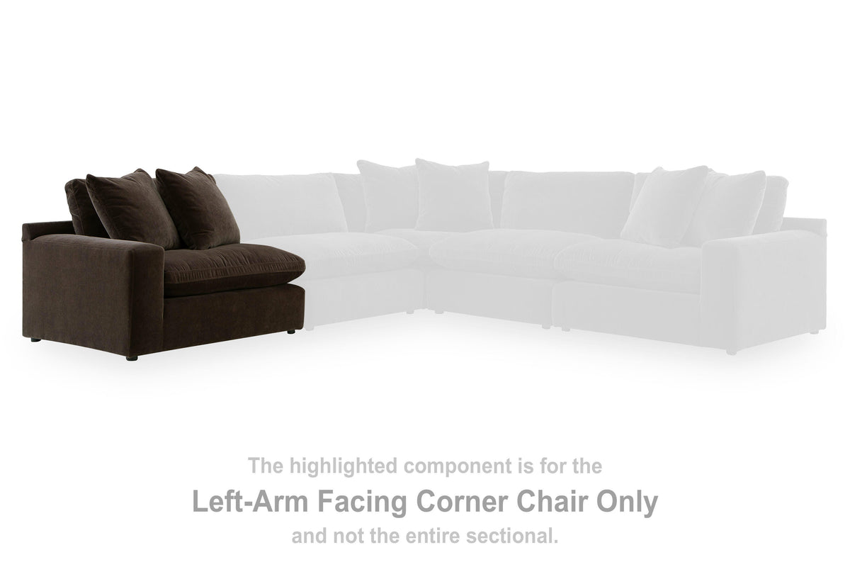 Maxton Heights LAF Corner Chair Velvet Chenille