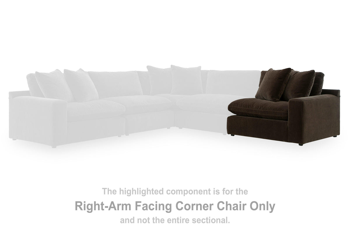 Maxton Heights RAF Corner Chair Velvet Chenille