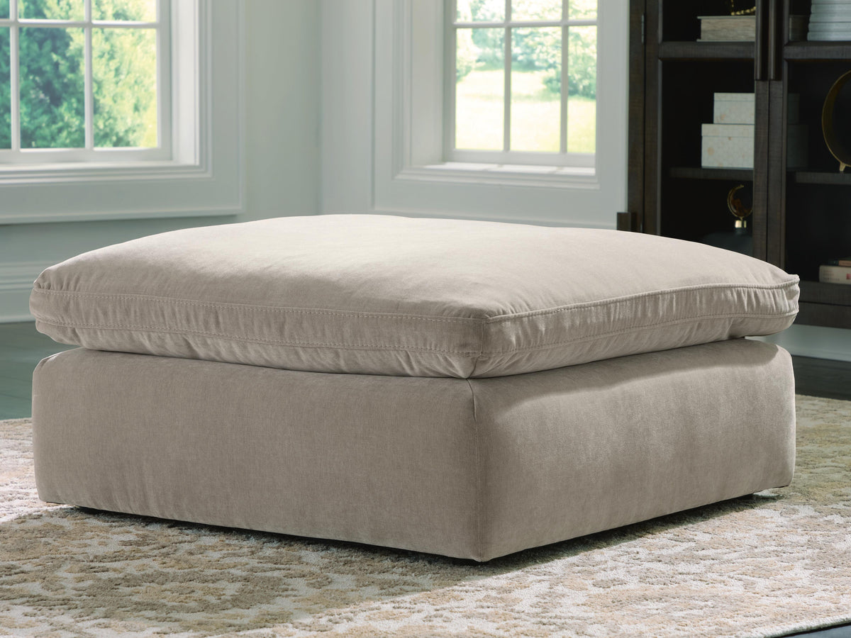 Maxton Heights Oversized Accent Ottoman Velvet Chenille