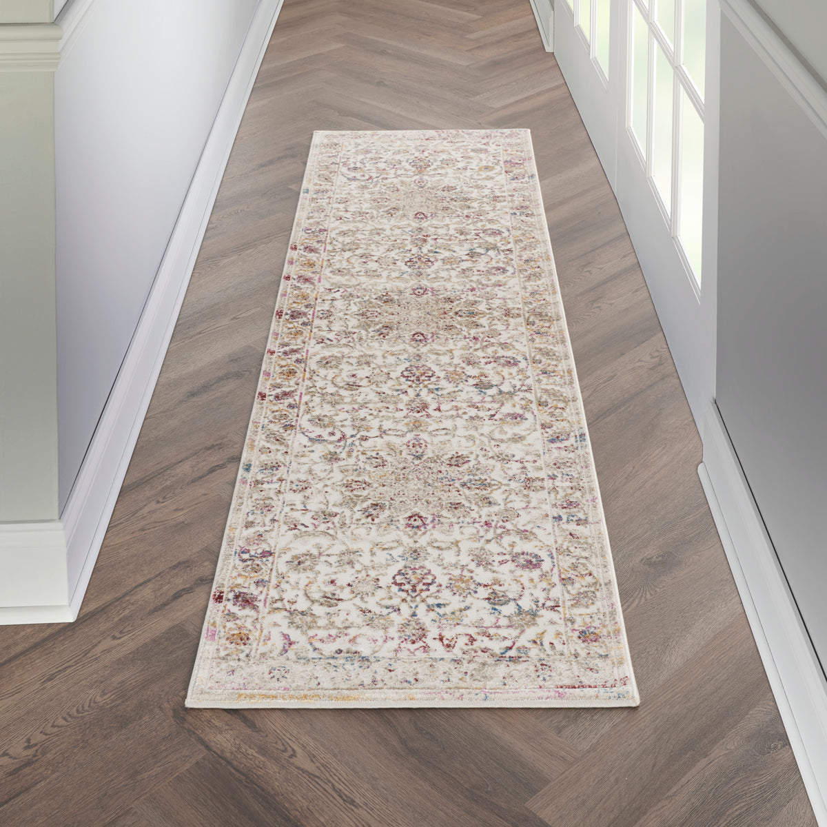 Melody MEL02 Ivory Multicolor Rug - room scene