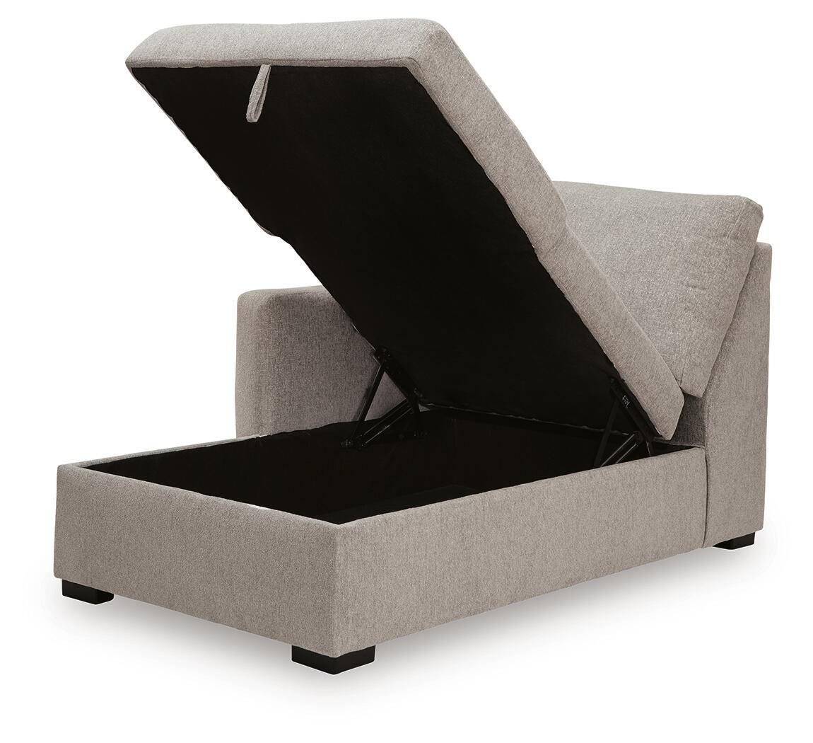 ModMax Luxe LAF Corner Chaise w/Storage Chenille Next-Gen Nuvella™ Performance Fabric