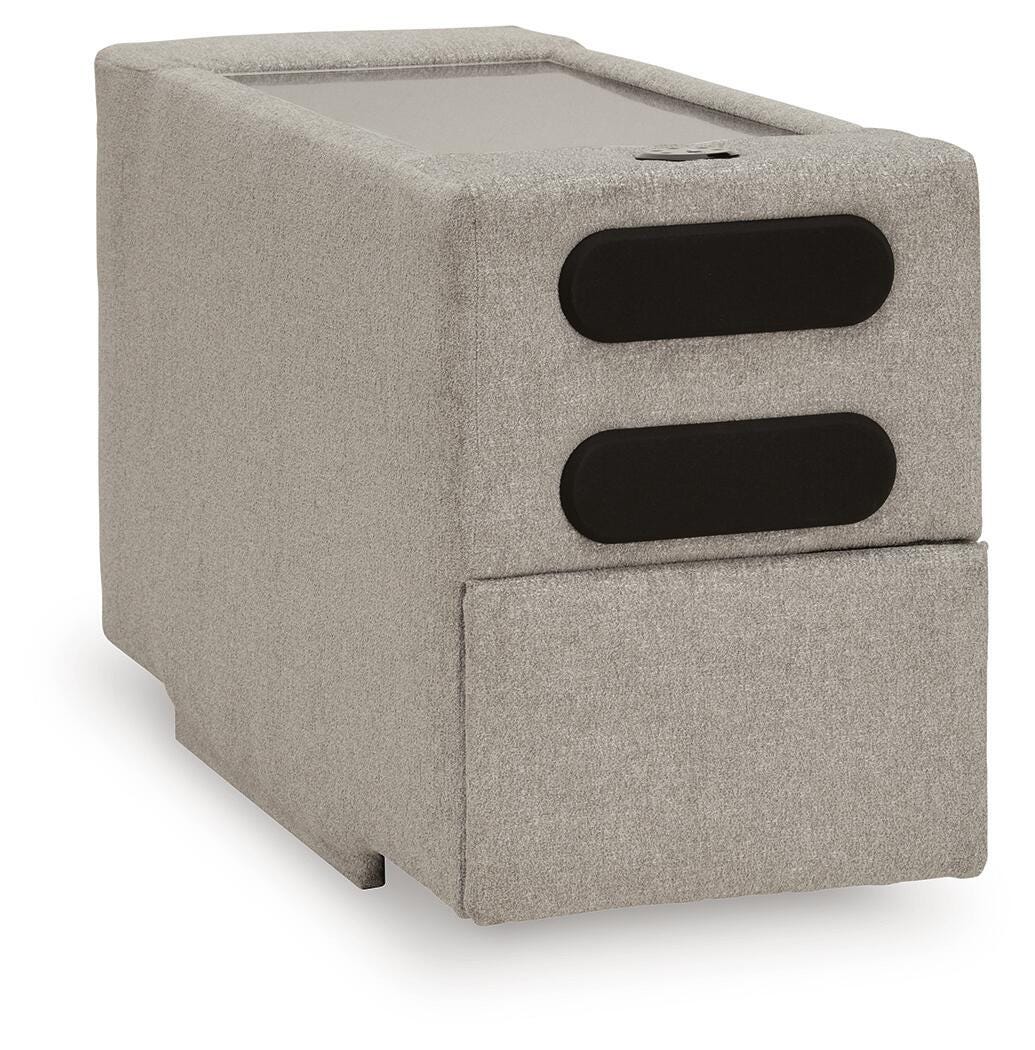 ModMax Luxe Console with Audio System Chenille Next-Gen Nuvella™ Performance Fabric