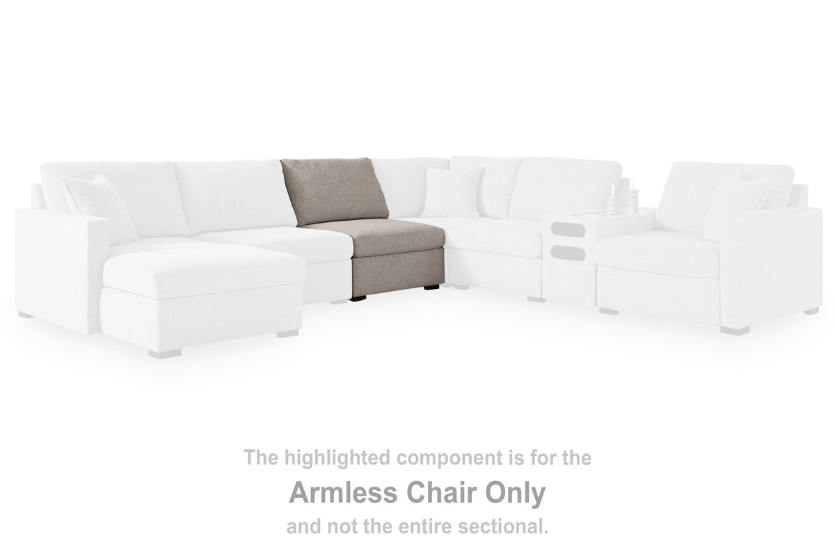 ModMax Luxe Armless Chair Chenille Next-Gen Nuvella™ Performance Fabric