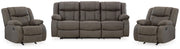 First Base Reclining Sofa and 2 Recliners