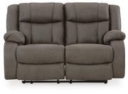 First Base Reclining Loveseat Faux Leather