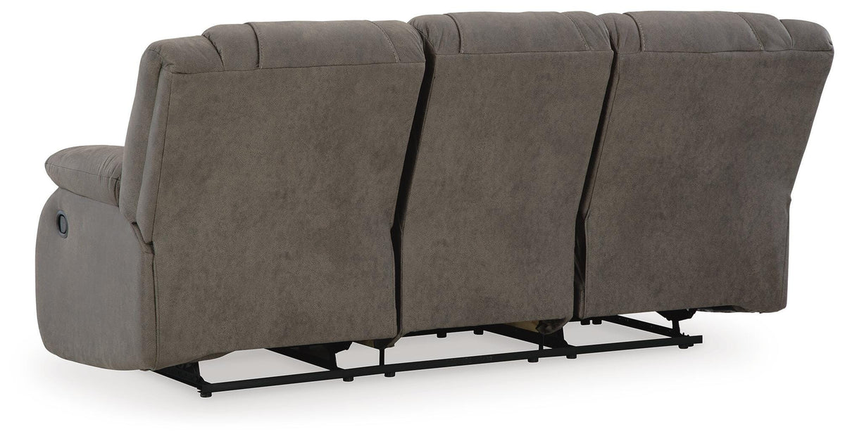 First Base Reclining Sofa Faux Leather